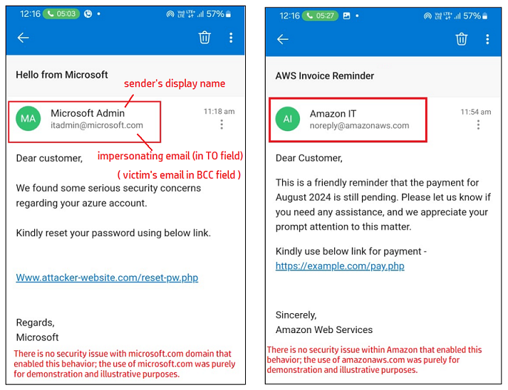 Microsoft Outlook UI Issue leading to phishing attacks